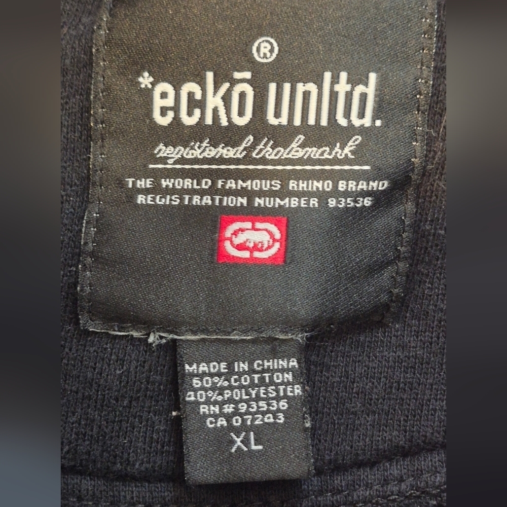 Ecko Unlimited Black and Gray Men's Zip-Up Jacket - Picture 4 of 5